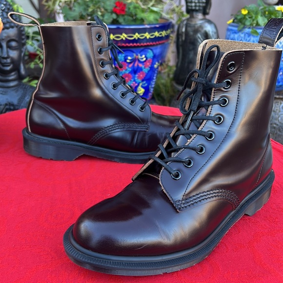 🏴 Dr. Martens Cordovan MIE Vintage 1460 Leather Boots UK 7 - Picture 14 of 17